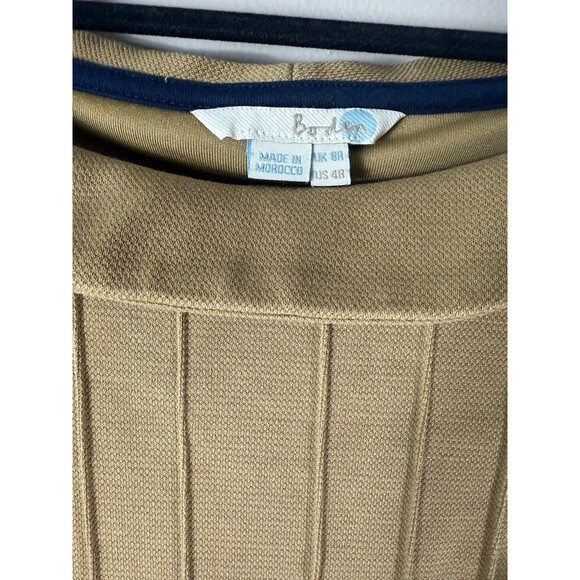 Boden Dress Beige Peplum 3/4 Sleeve Sheath Dress 4R - Picture 3 of 8